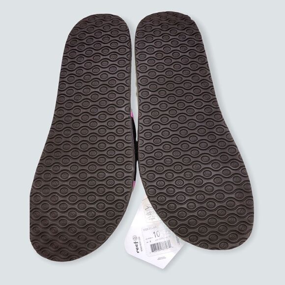 NWT REEF ELLAH SLIDES SLIP ON SANDALS BROWN & Pink - Picture 3 of 5